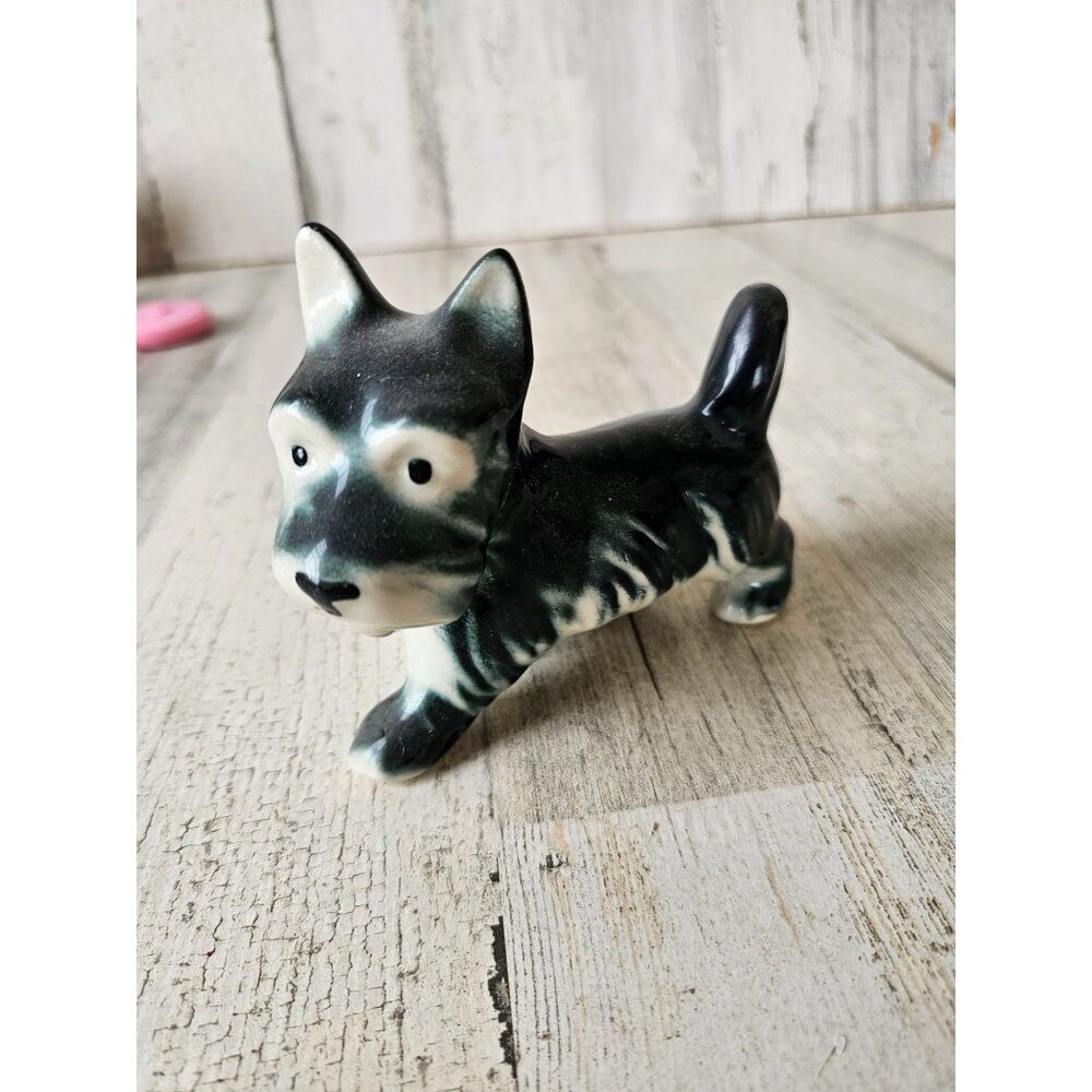 Vintage ceramic‎ westie terrier figurine dog puppy statue decor